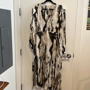 H&M black, grey and white maxi